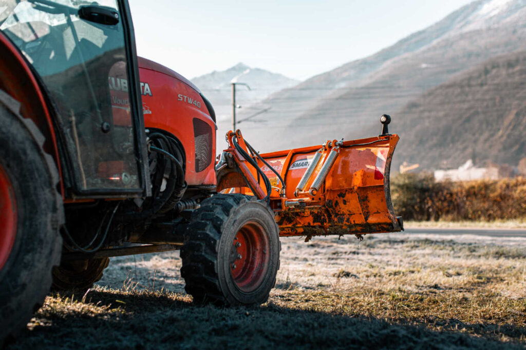 Photo d'un engin de déneigement paysager