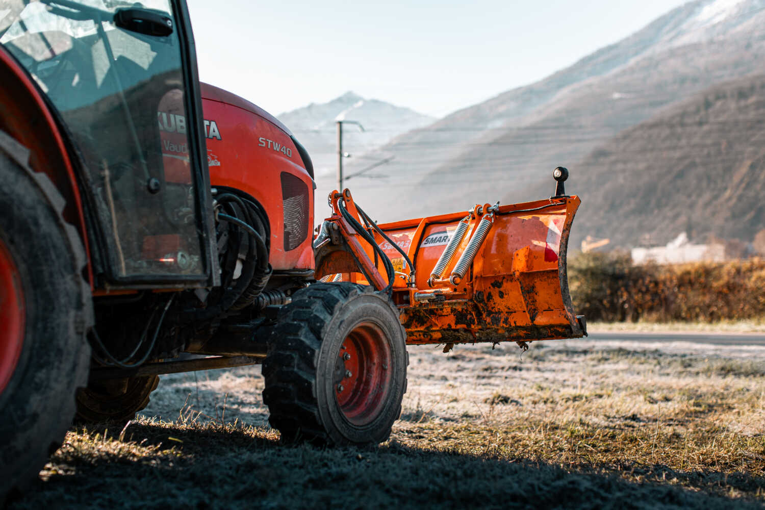 Photo d'un engin de déneigement paysager